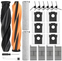 PromoHome Set van 22 accessoires voor Dreame Aqua10 Ultra Roller Complete robotstofzuiger - 2 hoofdborstels, 6 stofzakken, 2 wrijfrollen, 4 filters, 6 zijborstels, 1 reinigingsborstel — thumbnail 1