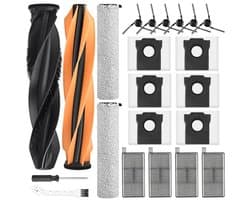PromoHome Set van 22 accessoires voor Dreame Aqua10 Ultra Roller Complete robotstofzuiger - 2 hoofdborstels, 6 stofzakken, 2 wrijfrollen, 4 filters, 6 zijborstels, 1 reinigingsborstel