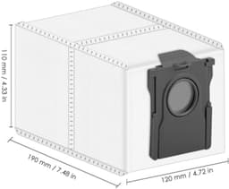 15 stuks stofzakken voor Dreame X40/X50/X60, Mova E40/P10/P50/Z60, geschikt voor L-serie en D-serie robotstofzuigers - 4-laagse filtratie — thumbnail 2