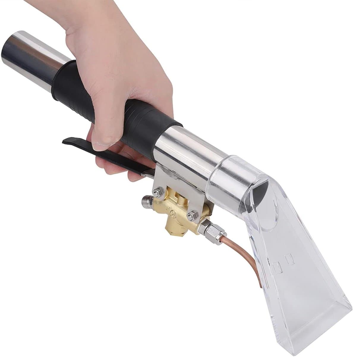 Tapijt Reiniger - Meubelreiniger - Vlekken Verwijderen - Roestvrij Staal - 42 cm - Zilverkleurig — afbeelding 1