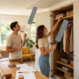 Lange Steel Stofdoek - Uitschuifbare Plumeau - Huis Schoonmaken - Wasbare Microvezelkop - Verstelbaar - Grijs — thumbnail 5