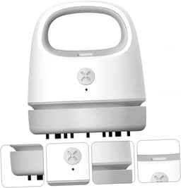 Mini Stofzuiger - Tafel Kruimeldief - Bureau Schoonhouden - USB Oplaadbaar - 9.9 x 9.9 x 9.9 cm - Grijs — thumbnail 5
