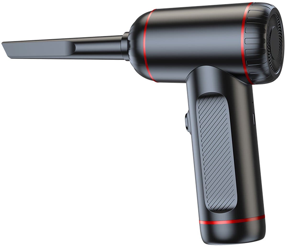 REDOM Stofzuiger 6300 Pa – Draadloze Handstofzuiger met Krachtige Zuigkracht – 3 Snelheden & LED-Verlichting – Auto, Huis & Kantoor – 68 W – Zwart/Rood — afbeelding 1