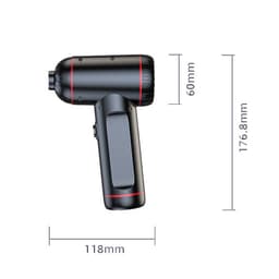 REDOM Stofzuiger 6300 Pa – Draadloze Handstofzuiger met Krachtige Zuigkracht – 3 Snelheden & LED-Verlichting – Auto, Huis & Kantoor – 68 W – Zwart/Rood — thumbnail 3