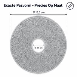 4 Stuks Dweilpads Reserveonderdelen voor Robotstofzuiger - Herbruikbare Dweildoeken voor Dreame L10 Ultra L10S Pro L10S Ultra Heat L10 Prime L20 L30 L40 L50 Ultra X30 X40 X50 Ultra en Mova V50 Ultra - Wasbare Vervangingspads voor Vloerreiniging — thumbnail 4