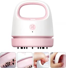 Handheld Kruimeldief - Tafelstofzuiger Kruimelzuiger - Bureau Opruimen - USB Oplaadbaar - 9.90 x 8.60 cm - Roze — thumbnail 5