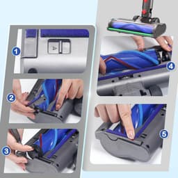 Borstelkop Compatibel Met Dyson - Vervangende Motorkop - Stofzuigerborstelkop Met Led-Verlichting - Geschikt Voor Dyson V7/V8/V10/V11/V15 — thumbnail 3