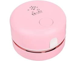 Desktop Stofzuiger - Reinigingsborstel - Bureau Reinigen - Draagbaar Ontwerp - 10 cm - Roze