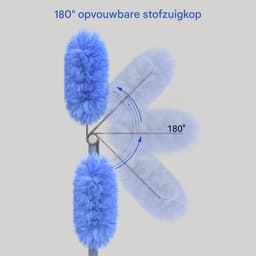 Microfiber Stoffer - Plumeau Verstelbaar - Huis Schoonmaken - 180 Graden Draaibaar - 80 cm - Grijs — thumbnail 4