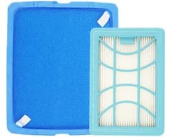 Filterset - 1 Paar - Geschikt voor Philips PowerPro - Alternatief - Inlaat-Filter (Motor-Filter) + Uitblaas-Filter - FC9732 FC9728 FC9735 - Wasbaar - Reservefilterset