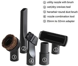 Stofzuiger Zuigmond Set - 6 Stuks - geschikt voor Miele，Philips，AEG，Karcher，Bosch，Numatic，Nilfisk - spleetzuigmond - Universeel Opzetstuk - zwart — thumbnail 3
