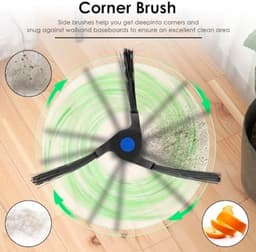 (10 Stuks) X2 Omni Zijborstels Vervangende Onderdelen Compatibel Met ECOVACS DEEBOT X2 Omni / X2 Pro / X2, Robotachtige Vacuümvervangende Zijborstel Accessoire Kit — thumbnail 5