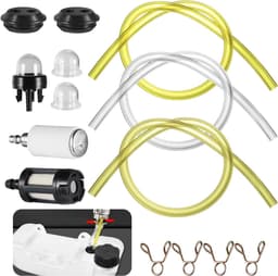 Benzine Filter Kit voor Gazonmaaier en Borstel Cutter - 14 Delig met Benzine Pomp en Filter - Universele Brandstofslang - Olie Pijp Cover - Inclusief Sluitringen - Geschikt voor Hoge Taakbelasting. — thumbnail 1