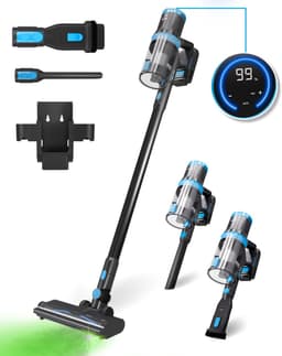 CleanWise Rita – Steelstofzuiger Draadloos met Kruimeldieffunctie – Zonder Zak op Accu – 30kPa Zuigkracht – Groene Laser – HEPA 14 Filter – Lichtgewicht 1,5 kg – Tot 60 Min Accuduur – Voor Huisdierharen – Nederlands Merk — thumbnail 1
