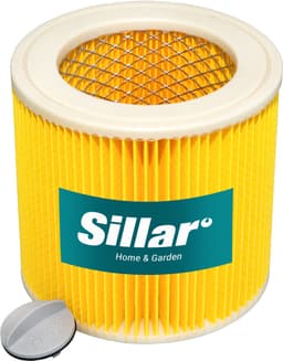 Sillar 10x Stofzuigerzakken papieren + 1x stofzuigerfilter versterkt met gaas - met bevestigingsplug - set voor stofzuigers - compatibel met Karcher serie A K MV NT WD SE - vervangers — thumbnail 3