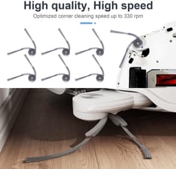 ZEYNOMAX- Zijborstels - Compatibel met Roborock Q Revo Curv/Edge - Vervangbare borstels - Efficiënte reiniging - Hoogwaardige kwaliteit - Eenvoudige installatie - Stofzuigerborstels — thumbnail 5