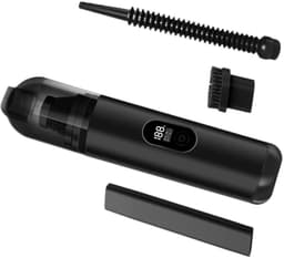 carmdering - Handstofzuiger - Draadloze Stofzuiger - Autostofzuiger - 60W, 9-10 KPA, 2 modi (25000/36000 rpm) - 26×6,5×6,5 cm - Incl. spleetmondstuk, borstel, blaasmondstuk - Licht, draagbaar, perfect voor thuis en onderweg — thumbnail 3