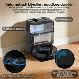AIRROBO M2 - Robotstofzuiger (Alles-in-één-station) - voor nat en droog - 10.000 Pa zuigkracht - LiDAR-navigatie - 180 minuten gebruiksduur - 2 jaar garantie — thumbnail 5