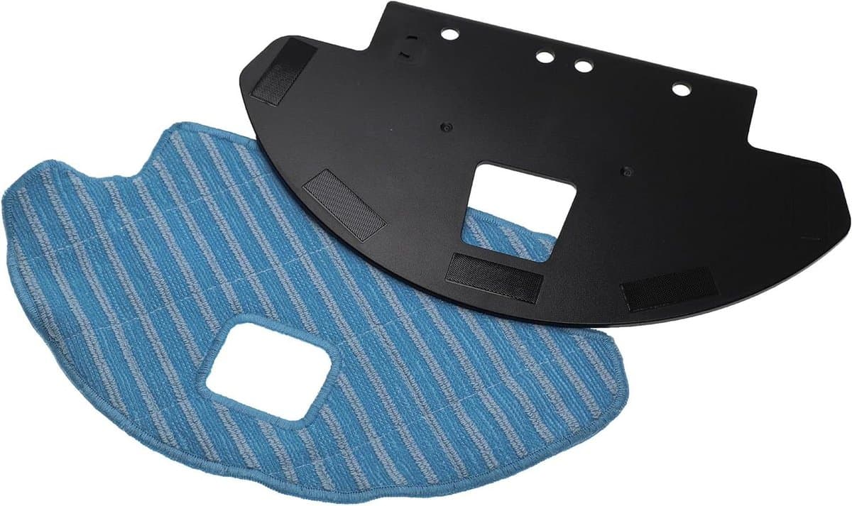 Robotstofzuiger Onderdeel - Dweilhouder Bodemplaat - Hygiënisch Dweilen - Nauwkeurige Pasvorm - 30x17 cm - Zwart — afbeelding 1