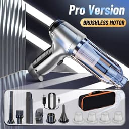 Draadloze Autostofzuiger - Handheld Kruimeldief - Auto Interieur Reinigen - Krachtige Zuigkracht 95000PA - 500 Gram - Grijs — thumbnail 3