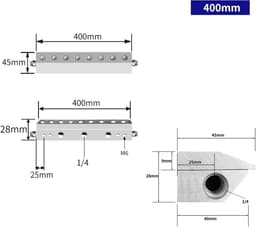 Luchtblazer - Luchtmes Luchtmondstuk - Stofverwijdering - Aluminiumlegering - 1/4 inch - Zilver — thumbnail 5