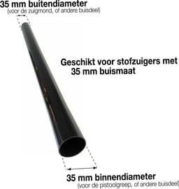 Dparts verlengbuis set geschikt voor Karcher Nat/Droogzuiger 50cm - 2 stuks - Ø 35mm - Stofzuiger buis verlengstuk - DN35 - 28892180 - 28633080 — thumbnail 2