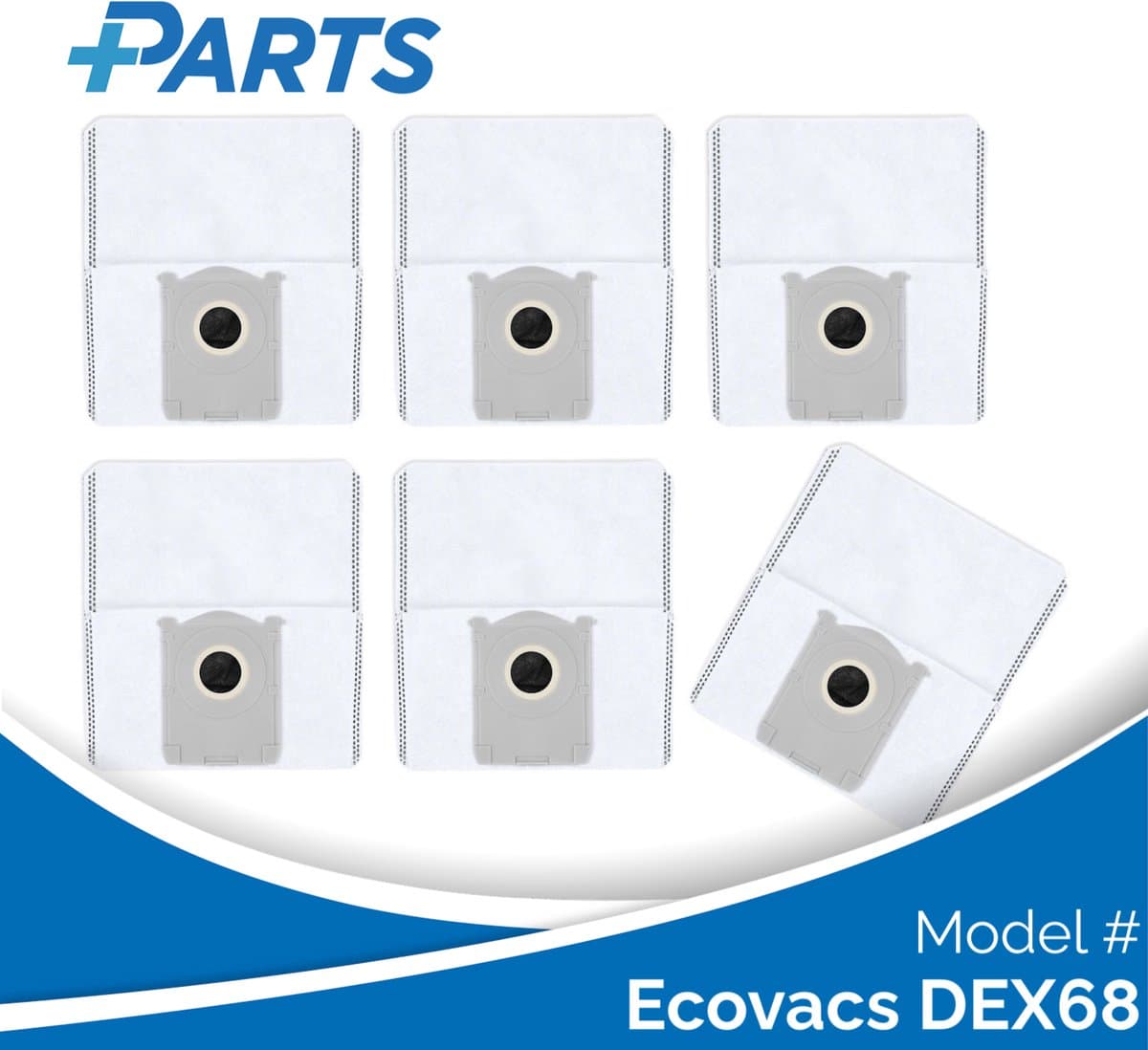 Ecovacs DEX68 Stofzakken (6 Stuks, Plus.Parts® alternatief voor DDB030041) — afbeelding 1