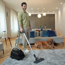 Stofzuiger met zak - Krachtige reiniger - Vloeren schoonmaken - Bijzonder stil - 35 liter inhoud - Zwart grijs — thumbnail 2