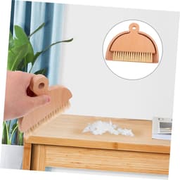 Stoffer Set - Mini Bezem - Kleine Ruimtes - Stevig Hout Materiaal - 14.5 cm - Wit — thumbnail 3