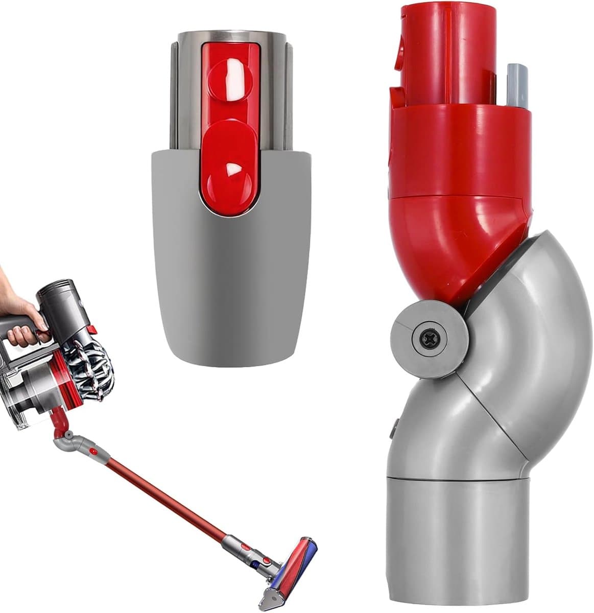 2 stuks Geschikt voor Dyson stofzuiger V7, V8, V10, V11, V15 accessoires Flexadapter Hoekadapter Snelontgrendeling Buigadapter — afbeelding 1
