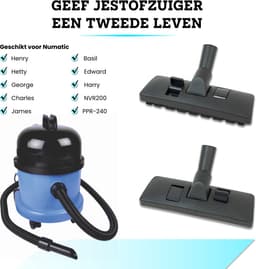 Somstyle Accessoires Set Geschikt voor Numatic 32 MM - Vervangende Stofzuiger Onderdelen - Zwart / Zilverkleurig — thumbnail 2