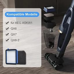 Geschikt voor AEG QX7, QX6 en QX8-2 stofzuigers; vervangingsfilters Geschikt voor AEG ASKW1 filters; inclusief 2 voorfilters en 2 wasbare hygiënische filters. — thumbnail 3