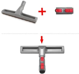 Geschikt voor Dyson stofzuigeraccessoires V8, V7, V10, V11 en V15: vloerborstel en borstelkoppen met gemengd paardenhaar. — thumbnail 4