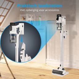 MEDION P400 W steelstofzuiger met wisfunctie (snoerloos, zakloos, cycloontechnologie, 400 watt, 2-in-1 steelstofzuiger, handstofzuiger, oplaadbare batterij, stofsensor, HEPA H13, LED-touchdisplay, bor — thumbnail 3