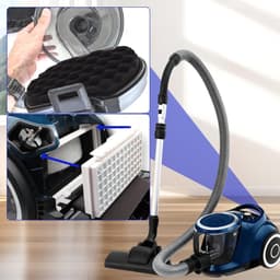 Dailygoods- Filteraccessoires Vervangend - Stofzuigerfilter - HEPA-filter - Schuimfilter - Reinigingsborstel - Compatibel met Bosch serie 6 — thumbnail 5