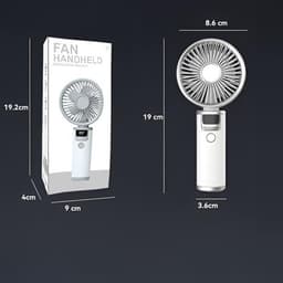 Handheld windturbineventilator - oplaadbaar - hoge snelheid - ideaal voor onderweg - SnelShoppen — thumbnail 5