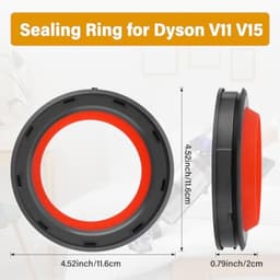 PromoHome Afdichtring voor Dyson V11 V15 stofreservoir - Rubberen afdichting met schroevendraaier - Voorkomt luchtlekken en herstelt zuigkracht — thumbnail 4