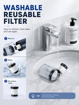 SnelShoppen - Draadloze Mini-handstofzuiger voor Auto - Krachtig 5000 Pa, 90 W, Zwart - Perfect voor Auto, Huis, en Reizen — thumbnail 4