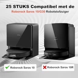 PromoHome 25-delig accessoirepakket geschikt voor voor Roborock Saros 10/G30- Complete set met hoofdborstels, zijborstels, HEPA-filters, stofzakken en dweilpads voor diepe reiniging — thumbnail 4
