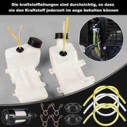 Benzine Filter Kit voor Gazonmaaier en Borstel Cutter - 14 Delig met Benzine Pomp en Filter - Universele Brandstofslang - Olie Pijp Cover - Inclusief Sluitringen - Geschikt voor Hoge Taakbelasting. — thumbnail 4