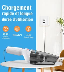 9500PA draagbare mini-handstofzuiger voor auto en huis - multifunctionele accessoires — thumbnail 5