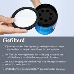 Bolture Handstofzuiger met Steel - Steelstofzuiger met Snoer - Handheld Vacuum Cleaner - Afneembare Kruimelzuiger - 600W - 18000Pa — thumbnail 3