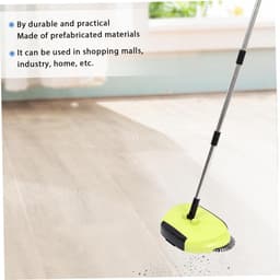 Handveger Bezem Stoffer - 3-in-1 Vloerreiniger - Snel Vloeren Schoonmaken - Automatische Vuilopvang - 1.94 Pond - Geel — thumbnail 2