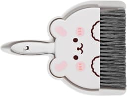 Bezem met Stoffer - Reinigingsset Klein - Bureau Schoonmaken - Verzonken Clip Ontwerp - 24 x 17 cm - Grijs — thumbnail 1