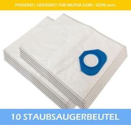 10 Microvezel Stofzuigerzakken voor NILFISK GS 80, GS80, GS 84, GS84, GS 90, GS90, GSC, GST, GX 80, GX90, GX 90, GX90 — thumbnail 3