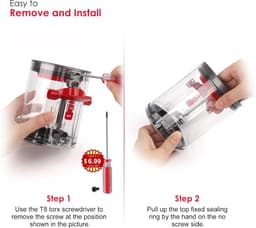 Vervangende afdichtingsring voor de stofbak van de Dyson V12 SV18 SV20 Detect Slim/Digital Slim stofzuiger. — thumbnail 3
