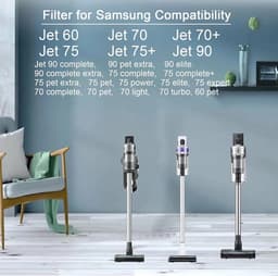 Tweedelige filterset Geschikt voor Samsung Jet 90 Pet Extra/90 Complete stofzuigers, met wasbare vervangingsfilters. — thumbnail 5