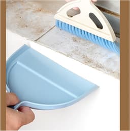Kleine bezem stofpan - Mini kruimelset - Snel opruimen - Ergonomisch ontwerp - 21 cm - Blauw — thumbnail 5