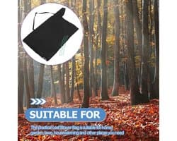 Bladblazer Opvangzak - Bladverzamelaar Tuin - Tuin Schoonmaken - Slijtvast Oxford Doek - 60 x 44 cm - Zwart