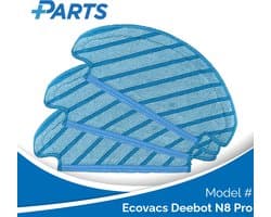 Ecovacs Deebot N8 Pro Dweilpads (3 Stuks, Plus.Parts® alternatief voor D-CC3I)